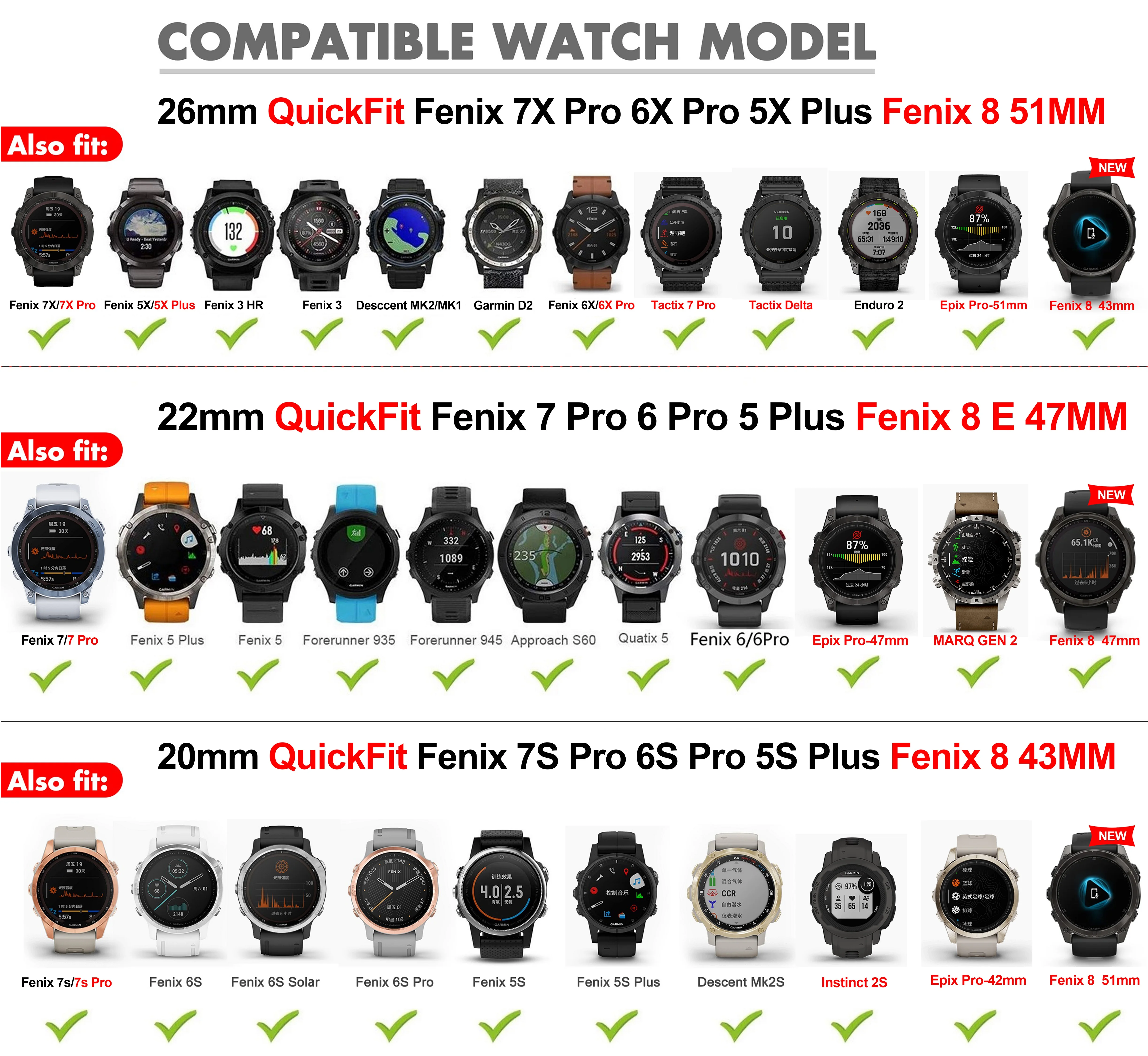 Premium Silicone QuickFit Watch Band - Enhanced Comfort & Style