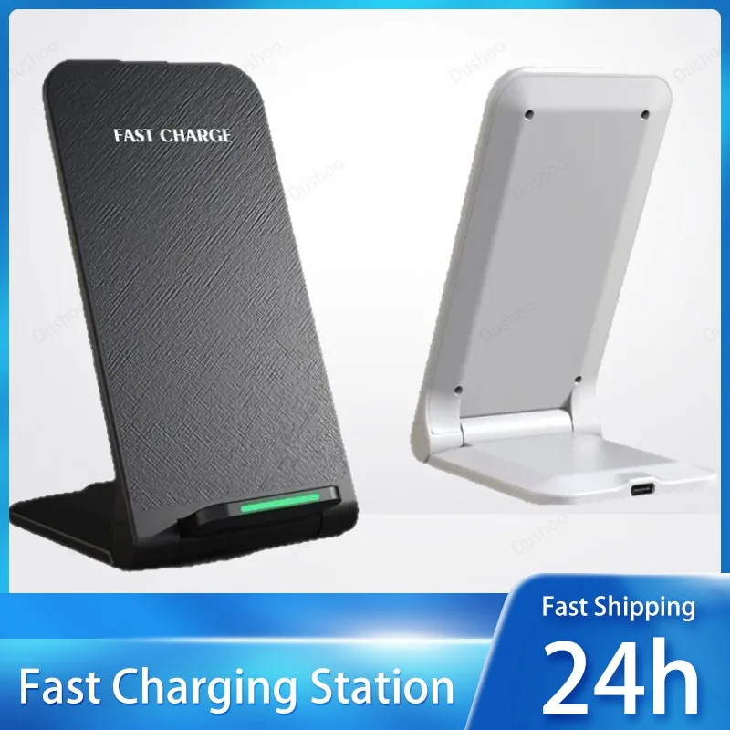 Versatile 15W Fast Charging Wireless Charger Stand with LED Light