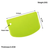 Spatule à crème à gâteau en plastique, 20G, 4 couleurs, couteau à pâte, coupe-beurre, grattoir de pâte, décoration, bord lisse uni, outils de cuisson, 1 pièce 2
