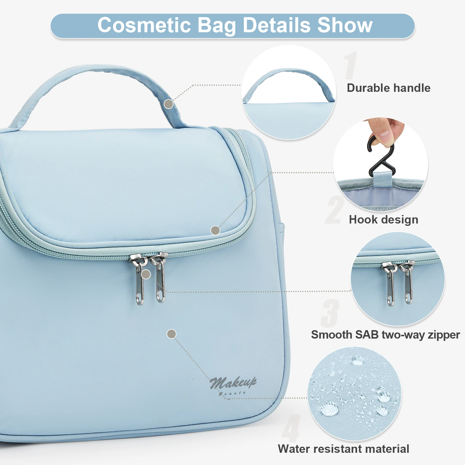 Women Cosmetic Bag Large Capacity Cosmetic Storage Bag Convenient Travel Wash Bag, Multi Functional, Men's Travel Grooming Bag ﻿