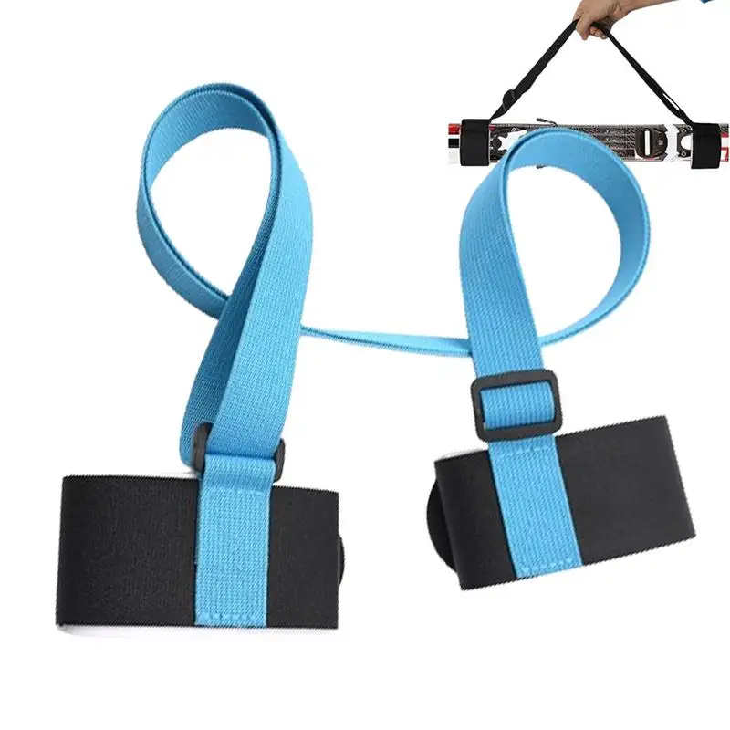 

Ski Fastener Adjustable Ski Strap Carrier For Shoulder Ski Transportation Strap With EVA Pads For Skiing Hiking Riding