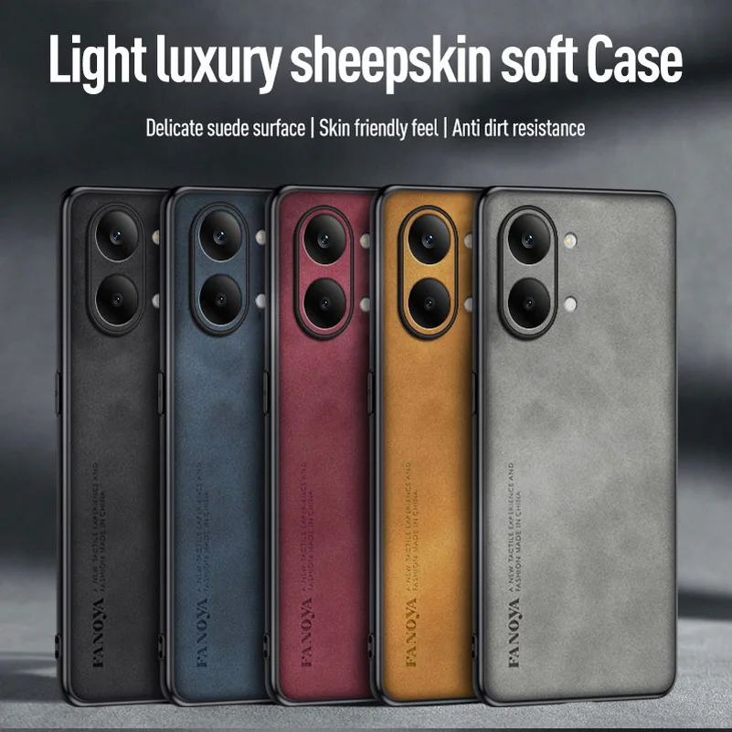 Elegant Plain Leather Suede Phone Case - Comfortable and Stylish Cover
