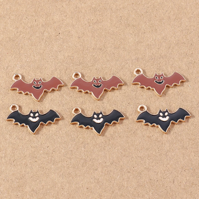10 stücke niedlichen Emaille Halloween Kürbis Charms Anhänger für Schmuck machen DIY Ohrringe Halskette Armband Zubehör liefert – Detail 31