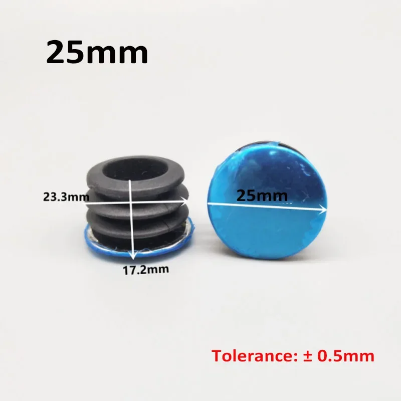 Silicone Rubber Plugs Pipe End Cap Rubber Caps Silicone Rubber Caps Floor Protector Caps Round Stainless Steel Tube End Cap Cover Furniture Leg Pipe Plug Mirror Plastic Iron Sheet Floor Protector Dia 16-60mm