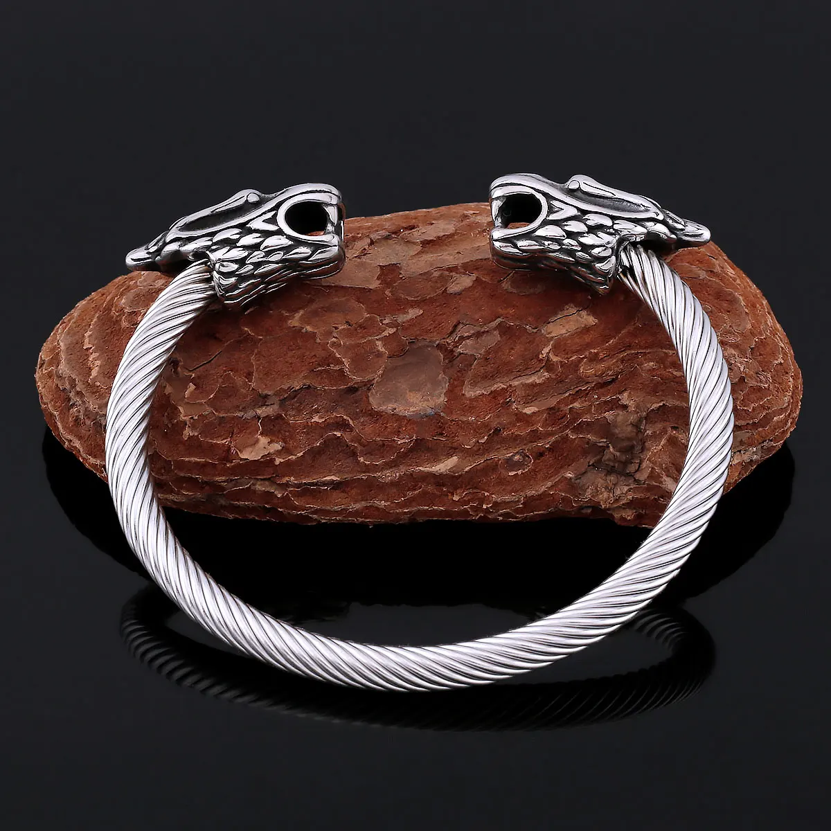 

Fashion Stainless Steel Animal Retro Viking Bracelet Nordic Men's Valknut Amulet Bracelet Teen Jewelry Accessories Wholesale