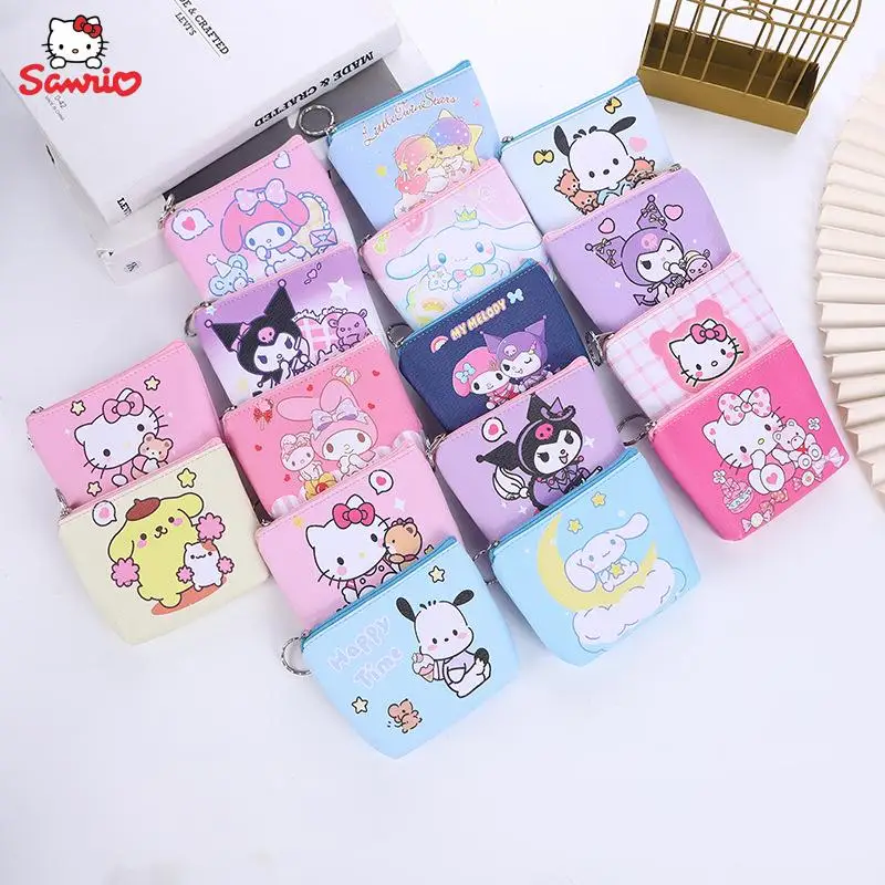

Sanrio Кошелек для монет My Melody Cinnamoroll Hello Kitty милый мультяшный маленький размер легко носить с собой праздничный подарок для детей