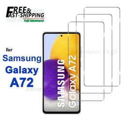 Premium Tempered Glass Screen Protector - High Aluminum 9H HD Clear, Case Friendly for 4 PCS (For Galaxy A72)