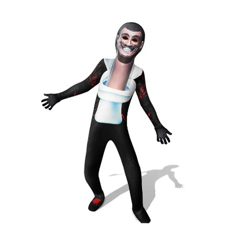 thumbnail image 1 of Disfraz de Cosplay de baño Skibidi, altavoz para hombre, televisor, camcorderman, disfraces, mono, máscara, Halloween para mujeres y hombres, 1 of 5