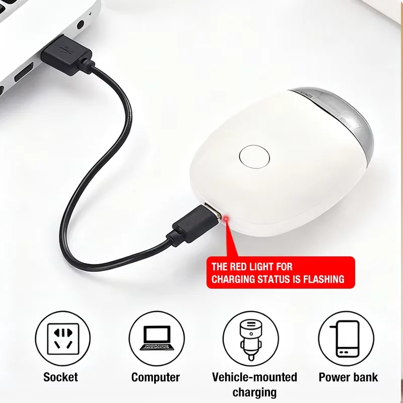 2 IN 1 Electric Nail Clipper Grinder With LED Light For Baby Adult Mini Manicure Tools