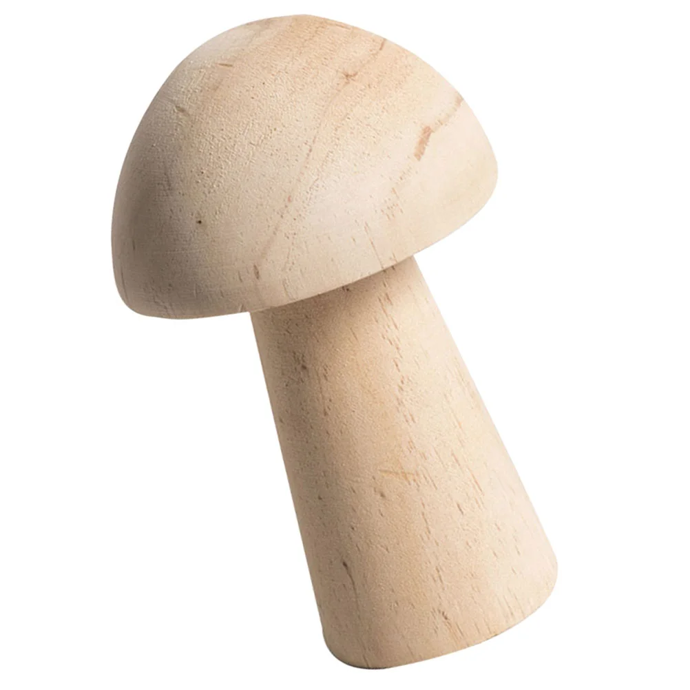 

Wooden Mushroom Ornament Blank Unfinished Mushroom Decor Wooden mushroom white embryo handmade DIY painted graffiti home decor
