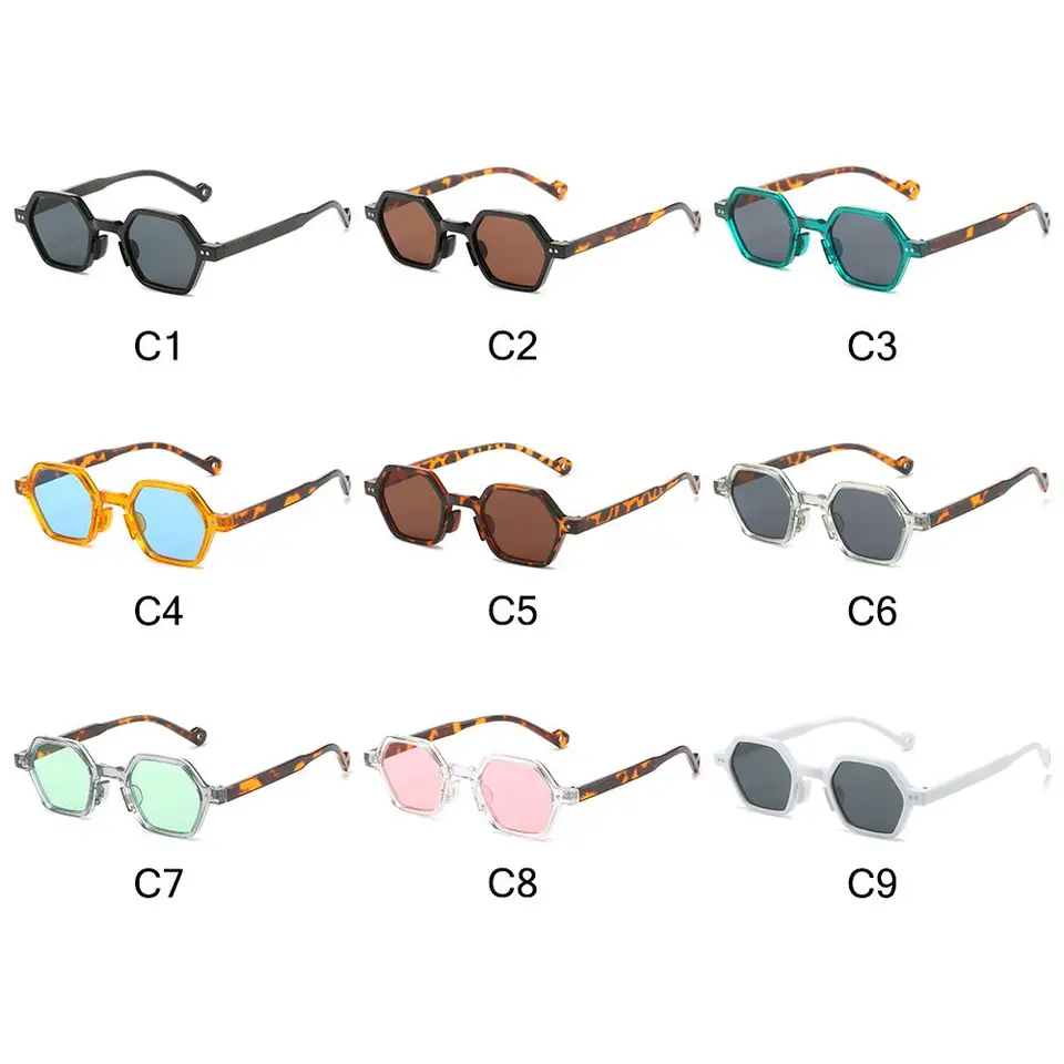 Occhiali Da Sole Vintage Quadrati Con Doppio Ponte – Unisex, Lenti Ocean Color, UV400 E Design Trendy Con Rivetti!