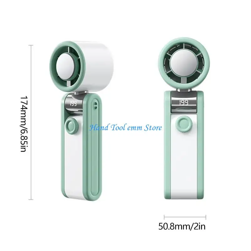 H37F 소형 팬 얼음 냉각 접이식 팬 USB 고속 충전 및 조용한 작동