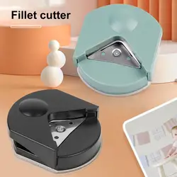 Paper Cutting Corner Trimmer Detachable Transparent Base Press Design R-4 Fillet Metal Edge Labor-saving Corner Cutter for Home