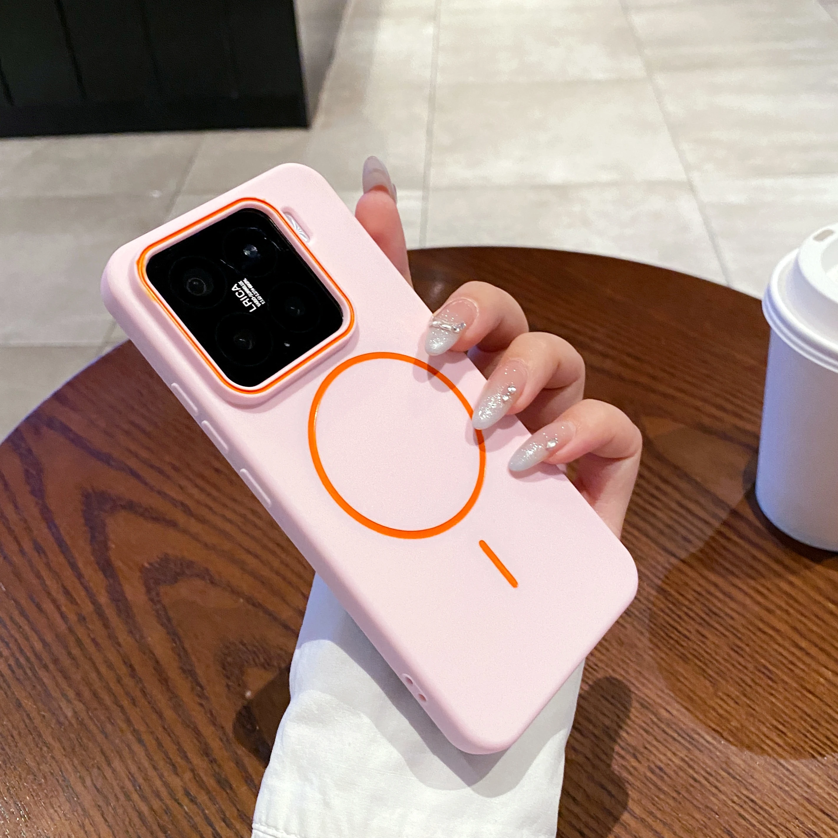 Soft TPU Frosted Magnetic Case with Wireless Charging & Shockproof Protection