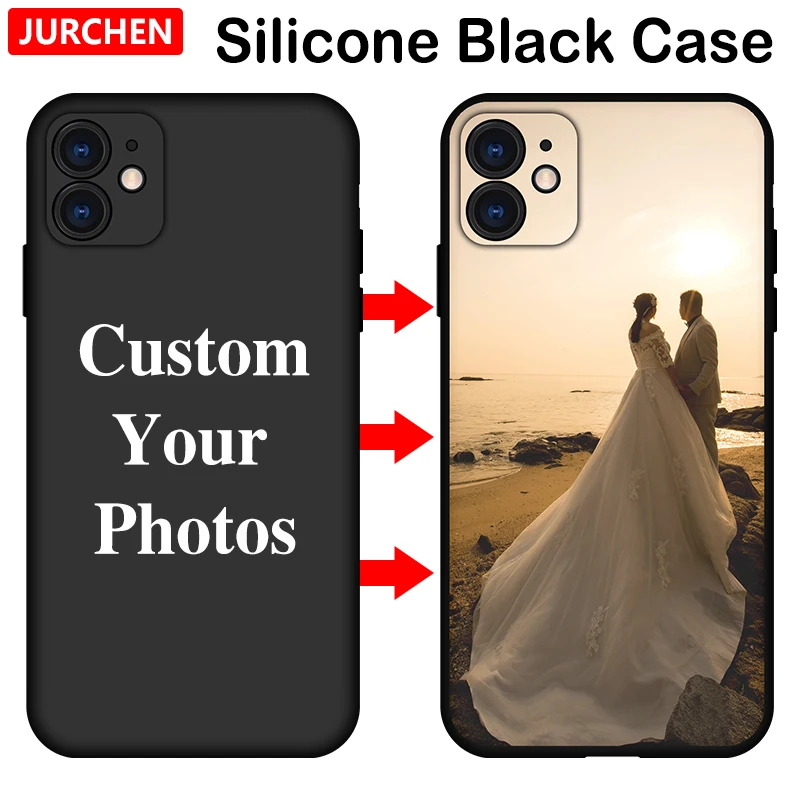 thumbnail image 1 of Fundas de vidrio con foto personalizada para iPhone, 15, 14, 13, 12, 11 Pro, XR, X, XS, 15Pro Max, Mini, 8, 7, 6, 6S Plus, Funda de cuero transparente de silicona, 1 of 5