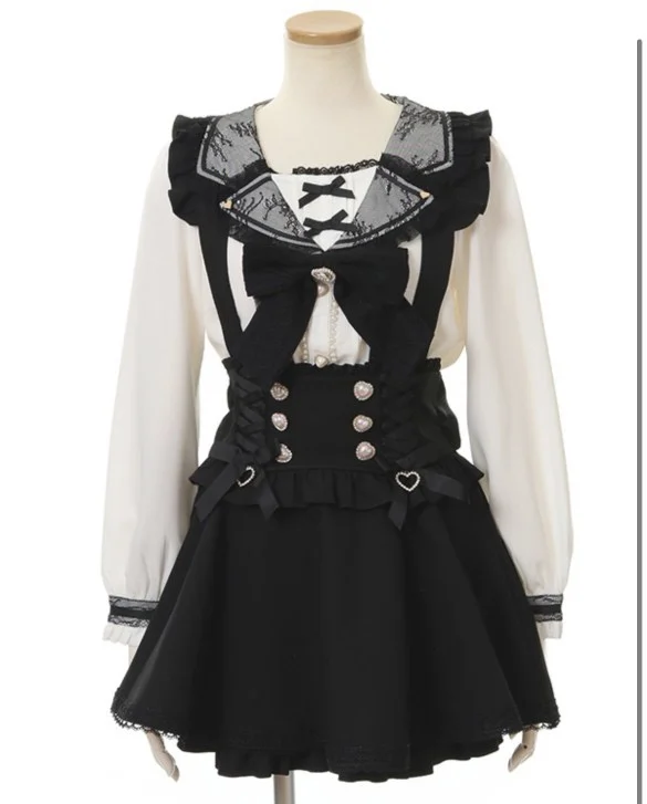 Sweet Gothic Jirai Kei Skirts Kawaii Ropa Mujer Jupe Mine