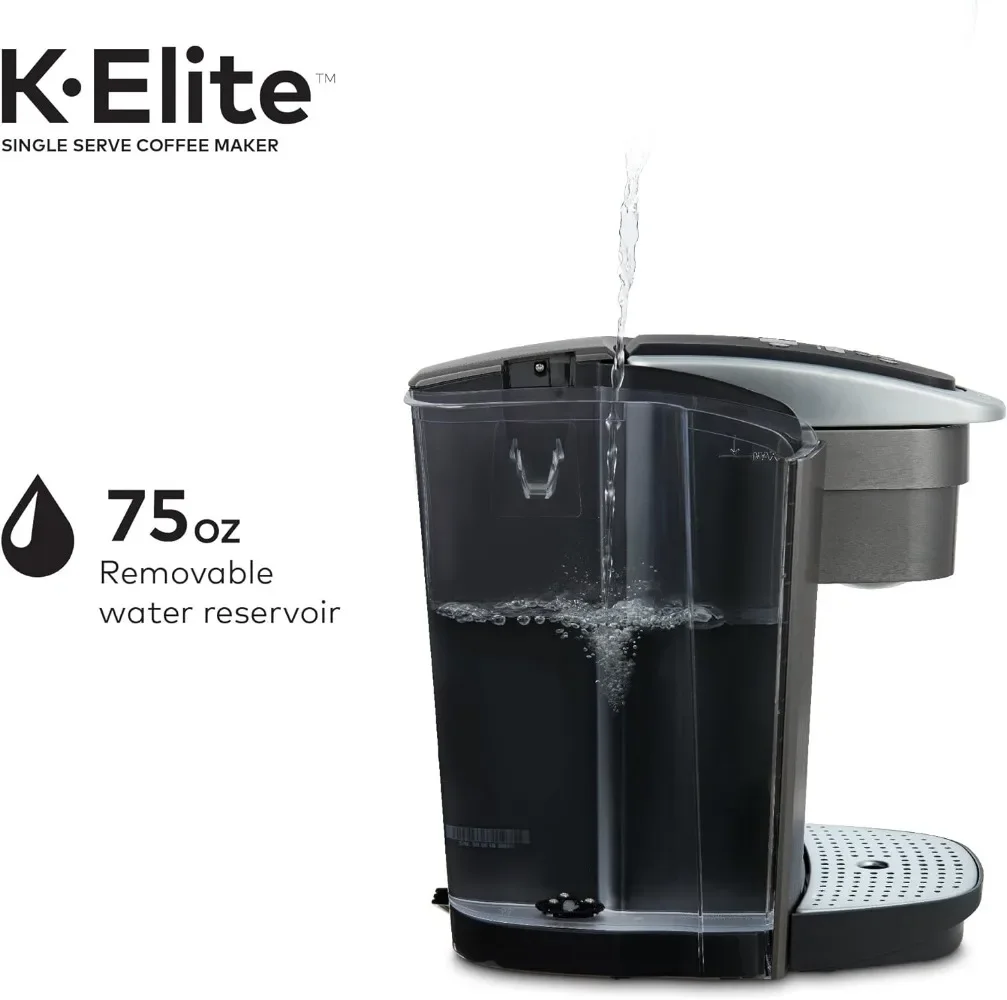 Keurig K-Elite Single-Serve K-Cup Pod Coffee Maker, Brushed Slate, 12 oz. Brew Size 4