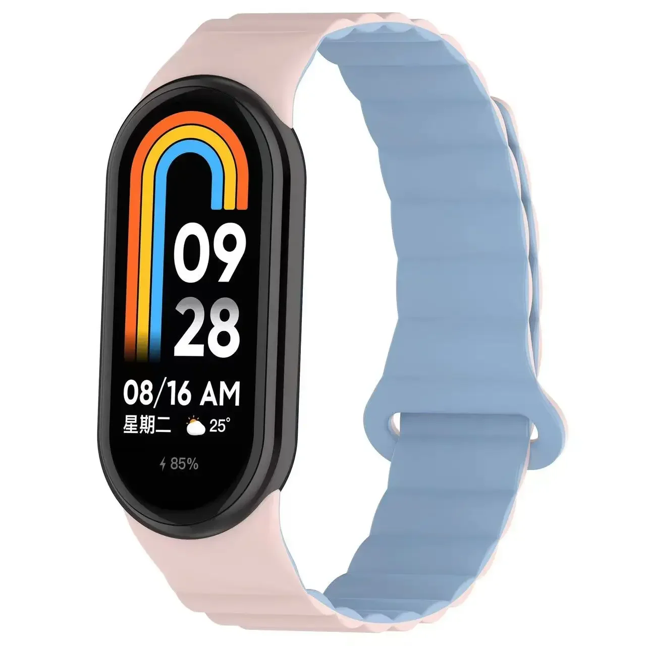 Magnetic Loop Silicone Strap - Comfortable Durable Double Color Bracelet Accessory