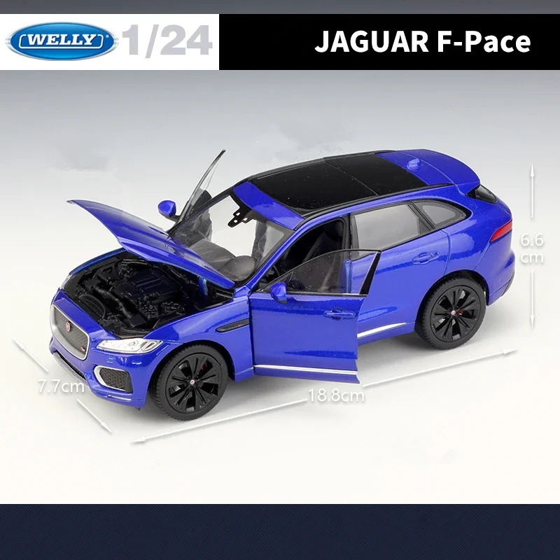 Welly 1:24 JAGUAR F-Pace SUV Alloy Car Model Diecast Metal Toy Vehicles Car Model High Simulation Collection Childrens Toys Gift 4