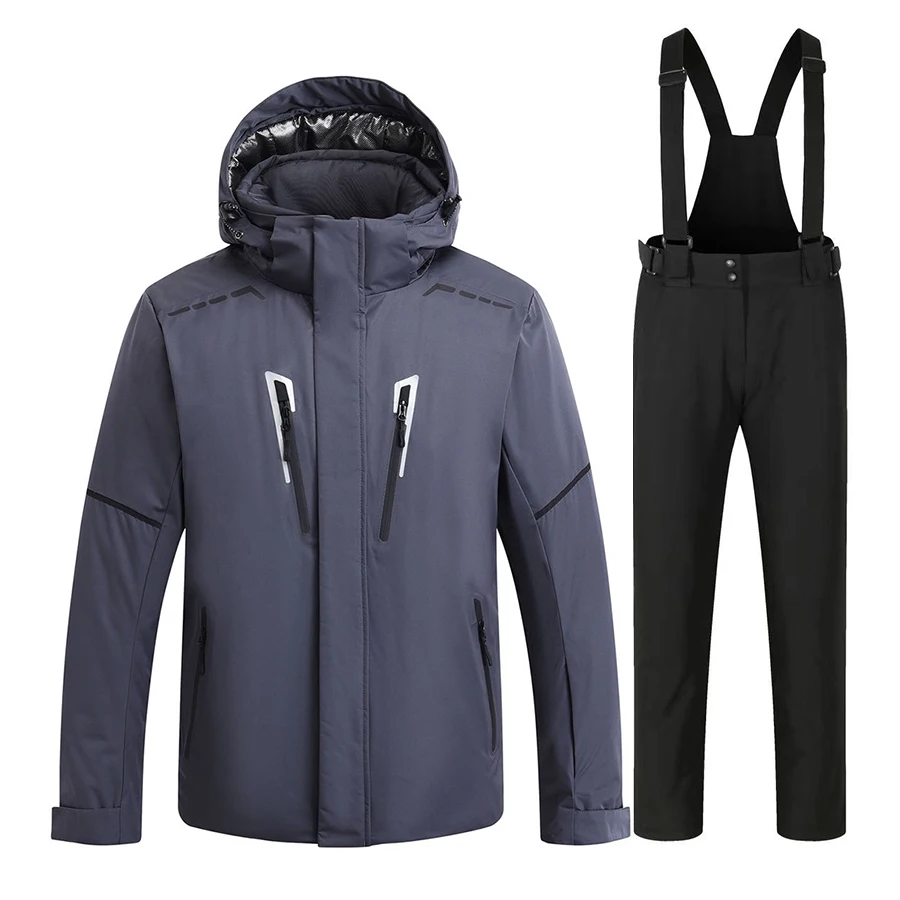 High Quality Ski Suit Winter Outdoor Thermal Ski Jacket and Baggy Snow Pants Waterproof Winter Clothes Men's Snowboarding Suit