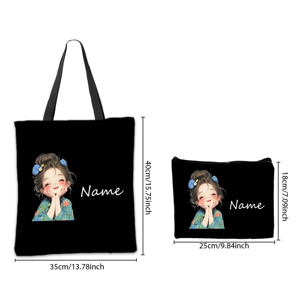 Benutzerdefinierte Name Handtasche Make-up Tasche Kombination Reißverschluss Multifunktionale Lagerung Große Kapazität Shopping Umhängetaschen Kosmetiktasche – Detail 19