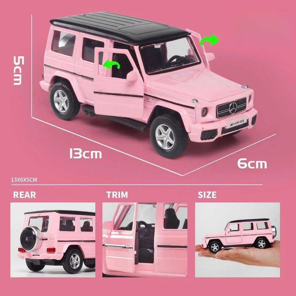 1/36 Mercedes-Benz G63 G-Class Toy Car Model For Children RMZ CiTY SUV Sport Diecast Miniature Pull Back Collection Gift For Boy 2