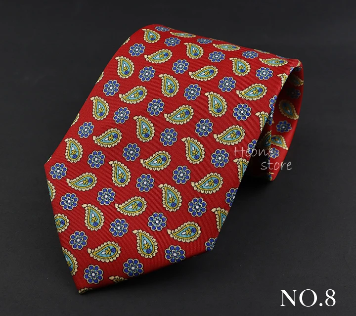 Mode 9 cm Herren Druck Krawatte Paisley Böhmen Muster Krawatte Für Männer Bräutigam Hochzeit Party Business Büro Krawatte Zubehör – Detail 9
