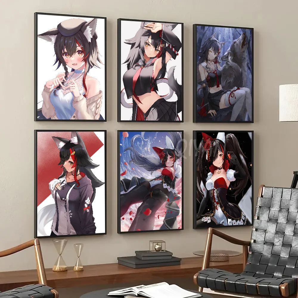 

Ookami Mio Hololive Vtube Game Anime Poster Paper Print Home Living Room Bedroom Bar Restaurant Cafe Art Painting Decoration