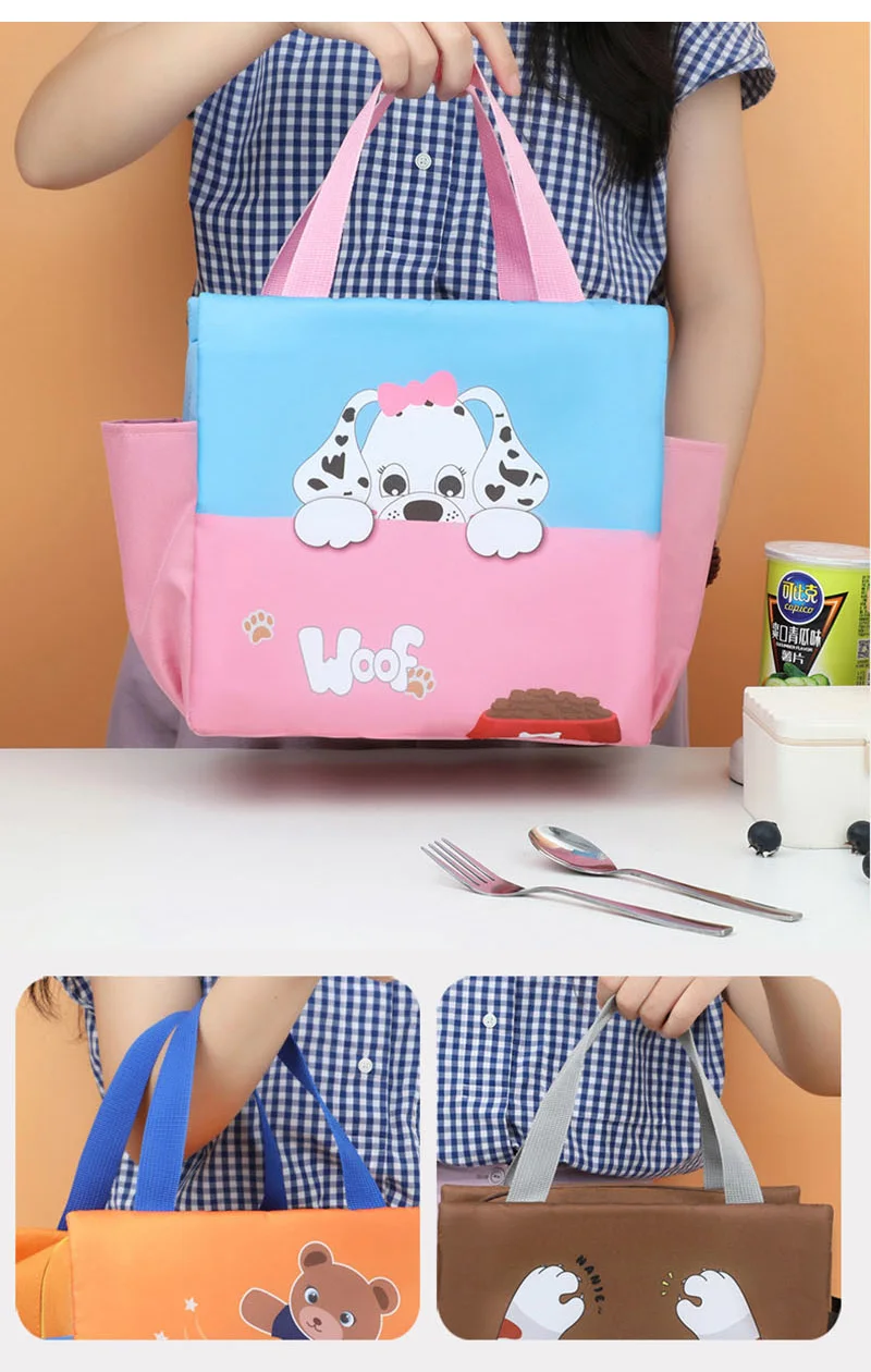 Cartoon Children Lunch Bags, Cute School Lunchbox Tote for Girls and Boys, Thermal Insu... - SKU TILB1041 - UGI Packaging