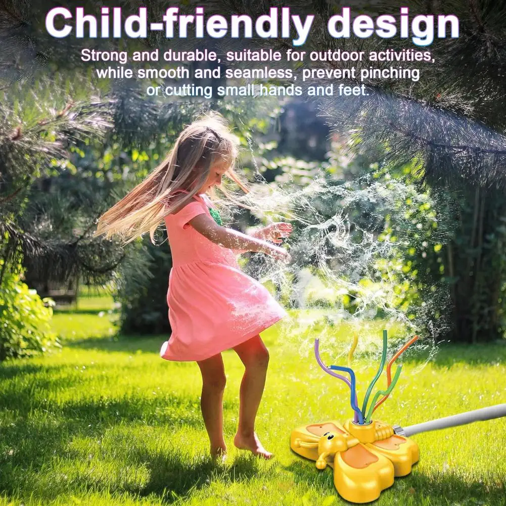 Butterfly Shape Water Toy Fun Backyard Water Play Sprinkler Toy for Kids Ages 4-8 Outdoor Summer Games Activities for Boys