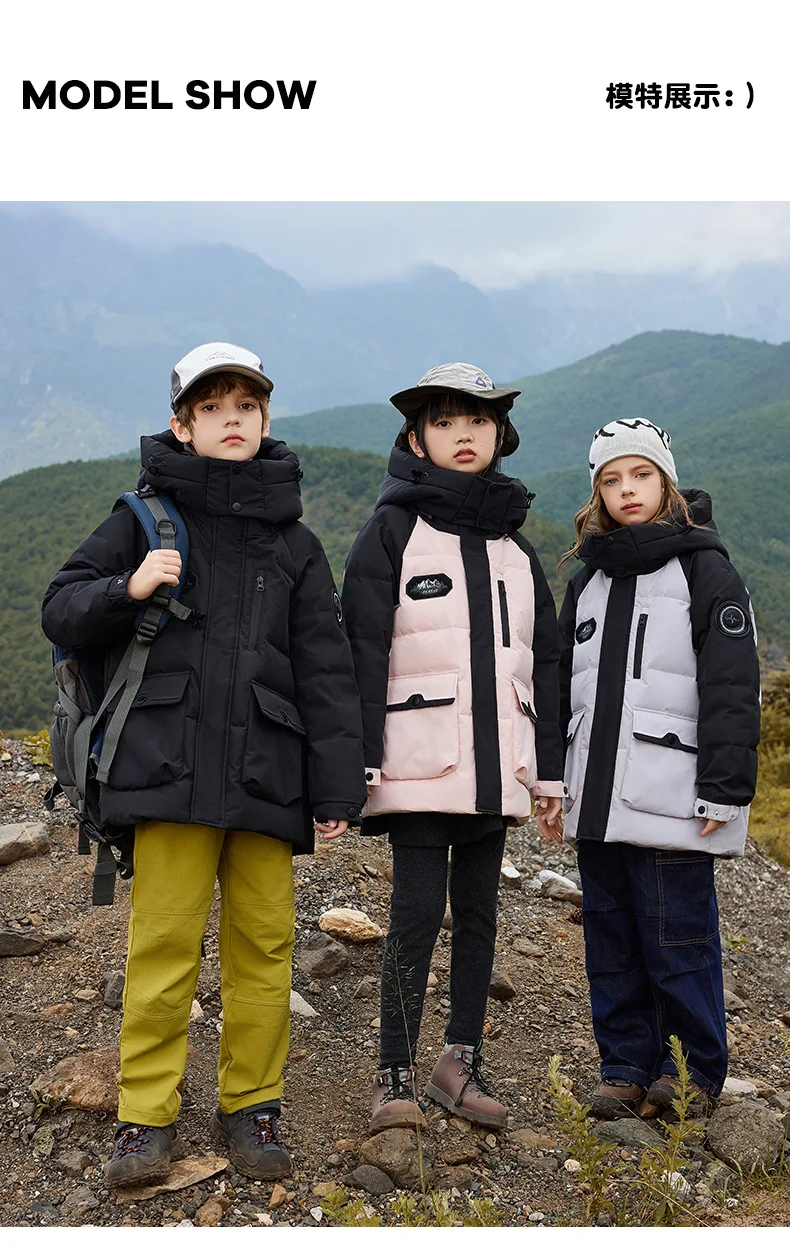 OLEKID 2025, Russland Winter Kinder Daunenjacke mit Kapuze, dicke warme Daunenjacke für Teenager, 5–14 Jahre, Kinder, Jungen, Parka, Oberbekleidung – Detail 5