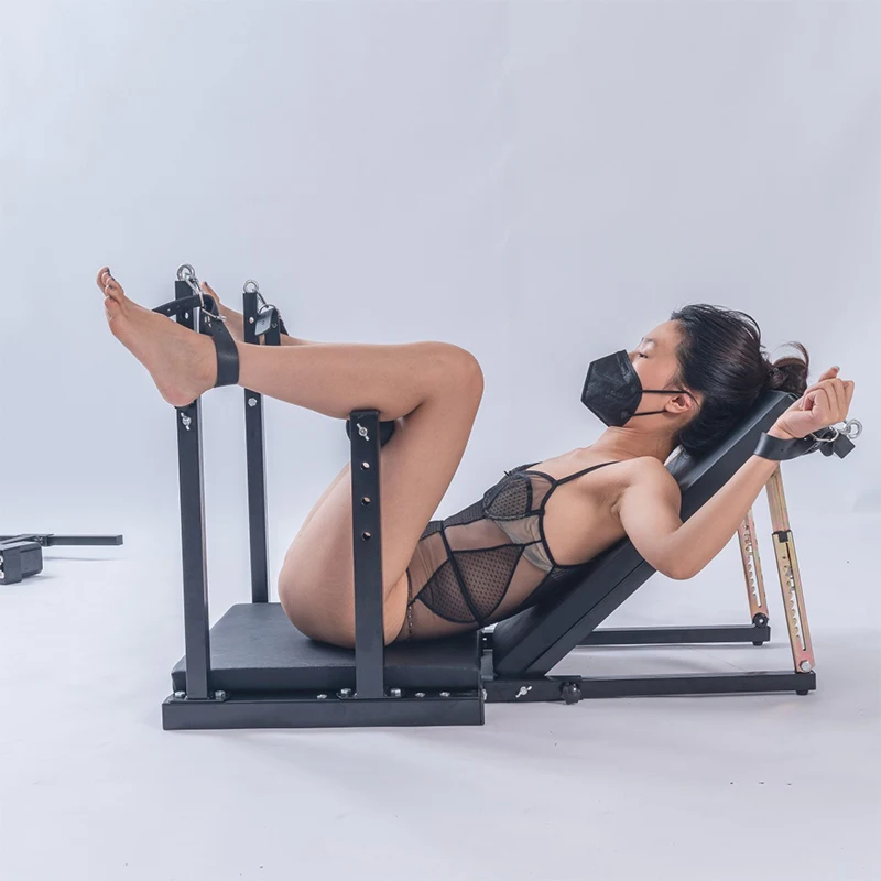 SM Forced Leg Press Leg Split Chair Rack Restraint Bondage Training Bound Split Sex Toys Props Vibrator for Adult Women