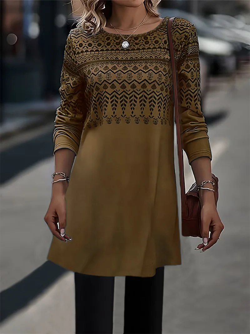 

2024 Spring Knitted Women Dress Oversize O-neck Long Sleeve Sweater Dresses Female Fashion Thicken Winter Warm New Clothes Lady