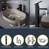 Ceramic Table Sink Oval Bathroom Vessel Sink Bowl Above Counter Art Basin Lavatory Balcony Vanity Sink Countertop Washing Basin 6
