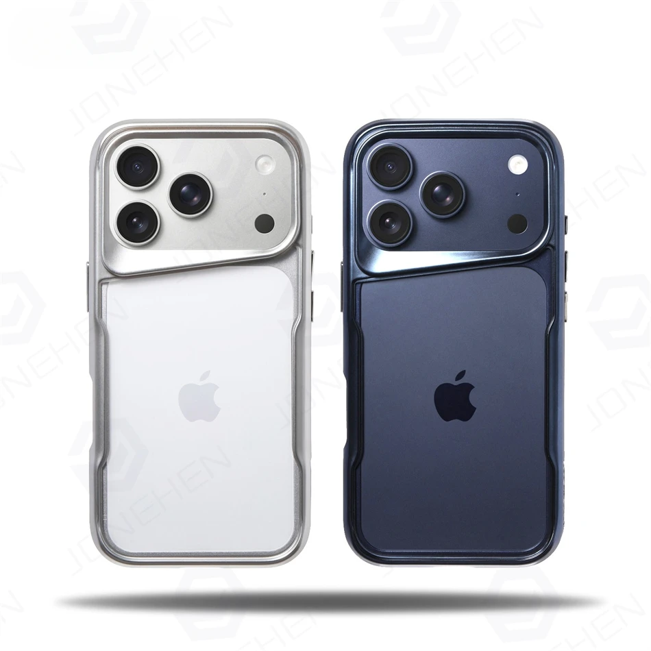 Luxury Titanium Primary Color Armor Waist Slim Case - Clear Shockproof Protective Cover