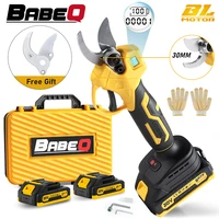 BABEQ 30mm Brushless Electric Pruning Shears Fruit Tree Bonsai Cordless Garden Scissors Garden Tools for Makita Battery with Box 1