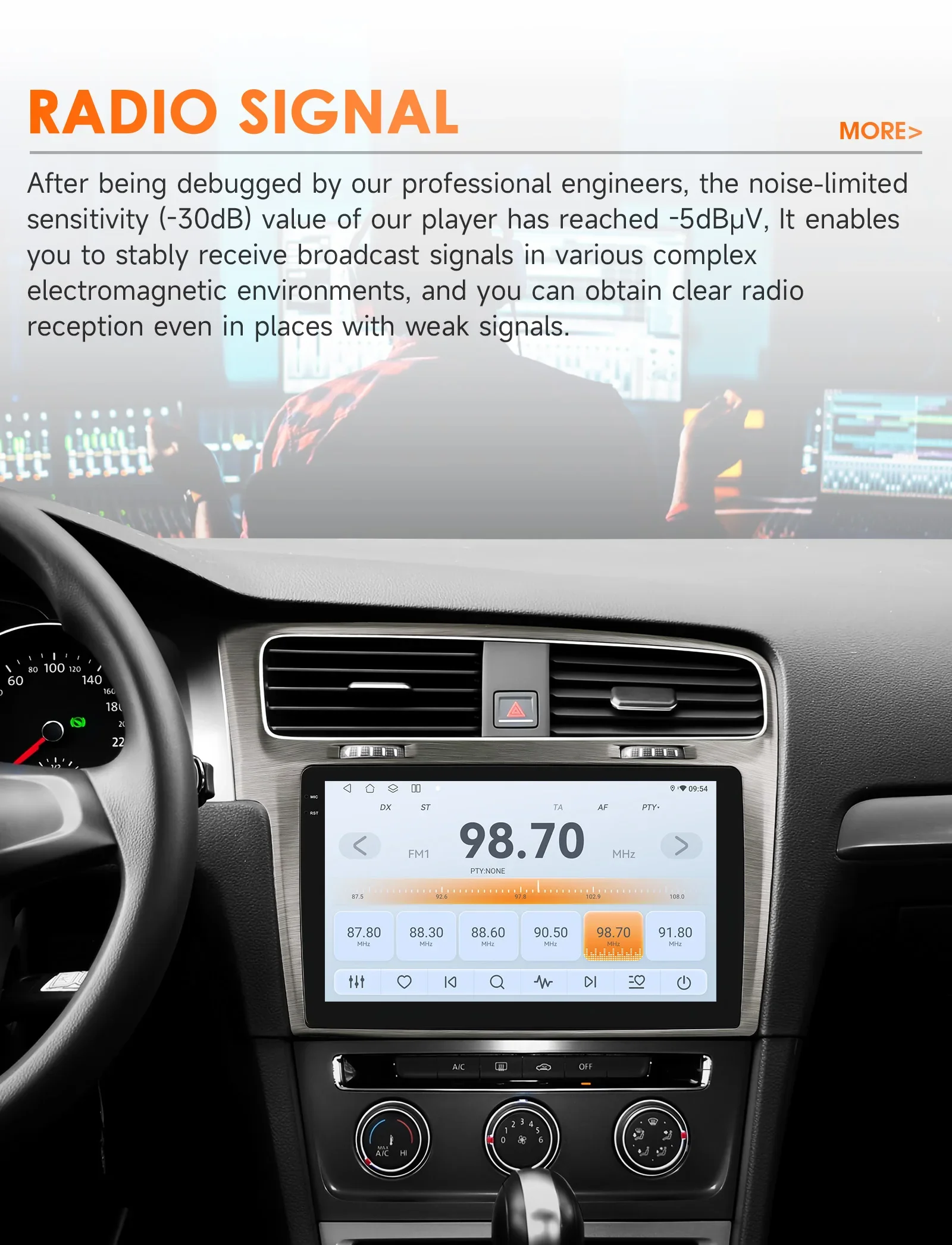 Hizpo 360 Kamera 4G Carplay 4G 7862 AI Systeme Android 14 Autoradio für Volkswagen Golf 7 2013-2017 Multimedia Video Player GPS – Detail 21