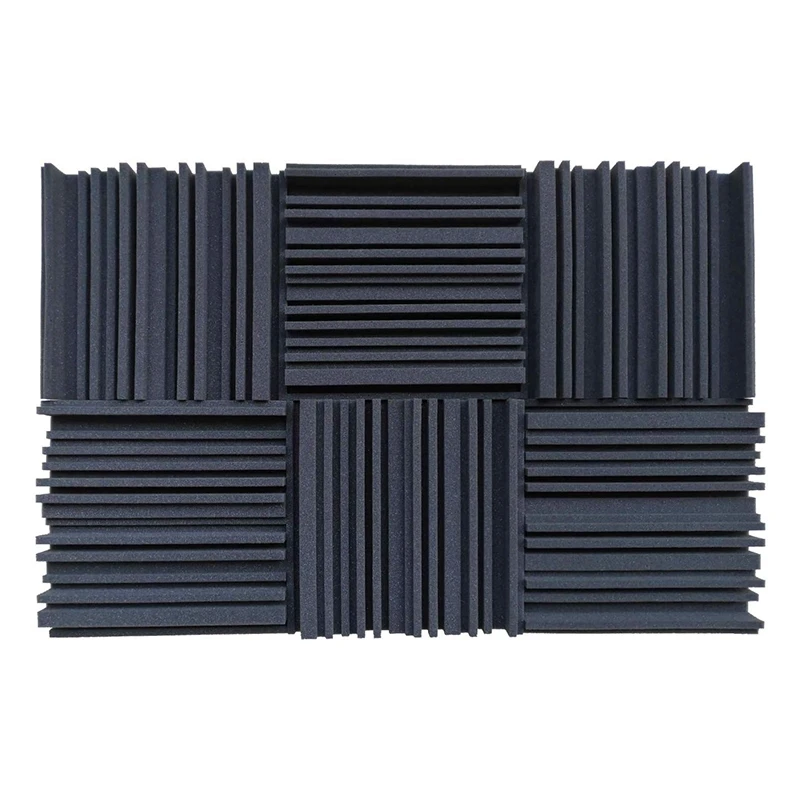

New 6 Pcs Acoustic Studio Absorption Foam Panel Broadband Sound Absorber Periodic Groove Structure
