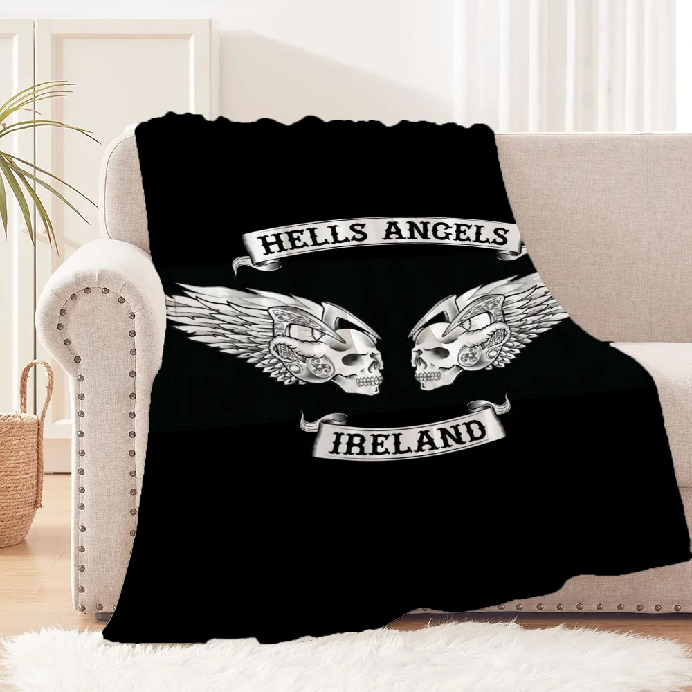 Fluffy Plaid Hells Angels Hairy Blankets for Bed Blanket 150cm X 200cm Luxury Throw Blanket for Sofa Decoration Cobija Knee Soft 2