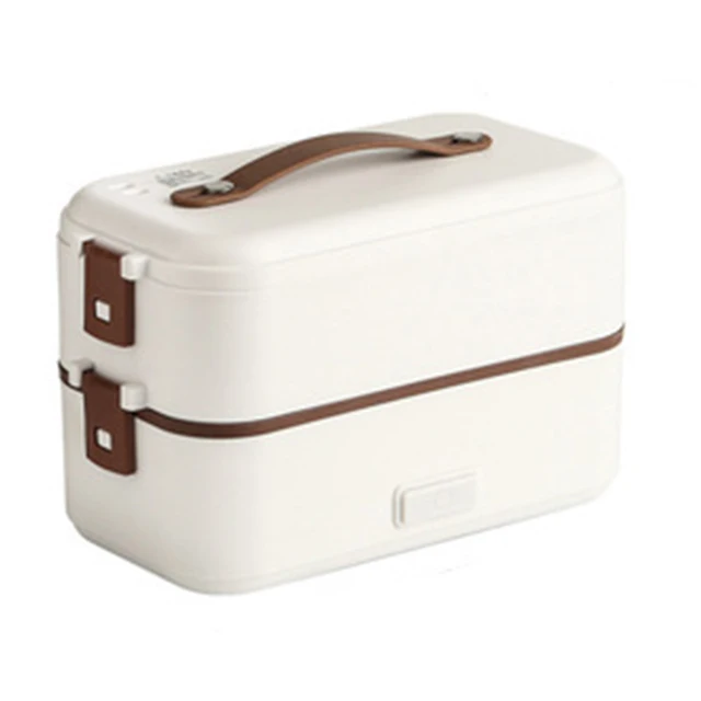 Double-layer Lunch Box Food Container Portable Electric Heating Insulation Dinnerware Food Storage Container Bento Lunch Box_voghion.com