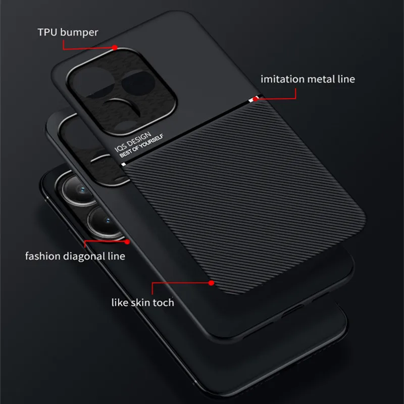 Rugged Non-Slip Magnetic Protective Phone Case with Suction Holder