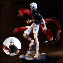 

22cm Anime Tokyo Ghoul Figure Kaneki Ken Two Heads Awakening Action Figure Tokyo Ghoul Touka Kirishima Figurine Model Doll Gift