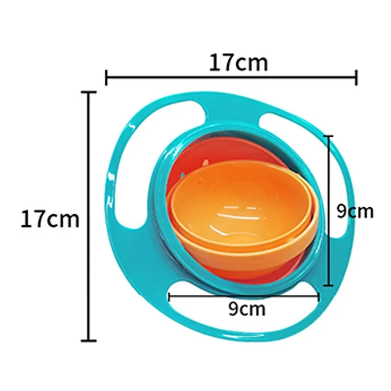 Universal Gyro Bowl Practical Design Children Rotary Balance Novelty 360 Rotate Spill-Proof Solid Feeding Dishes