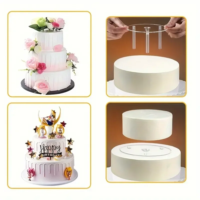 Cake Tier Stacking Kit Separator Plates Dowels Rods Four sizes cake decorating tools cake baking tools cake making tools