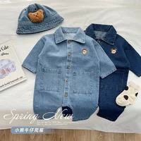 Autumn Baby Clothes Infant Boys Girls Clothes Denim Jumpsuits for Infants and Newborn Polo Outdoor Crawling Outfit Rompers 3