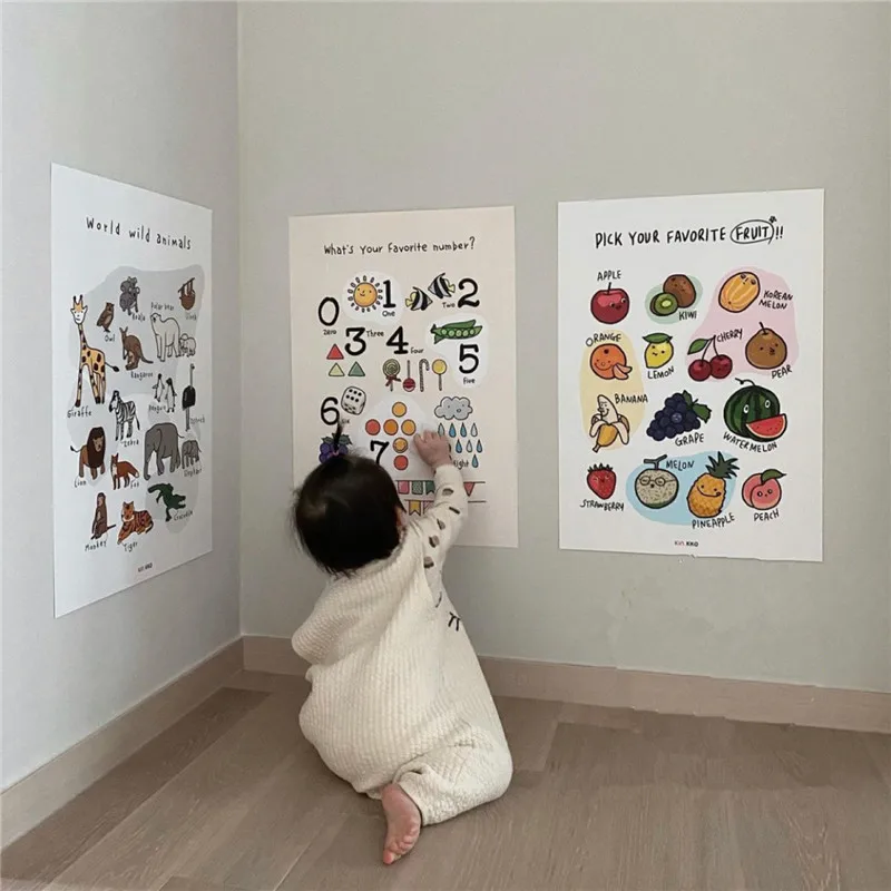 

Early Childhood Education Cognition Picture Shape Alphabet Number Children's Room Bathroom Waterproof Decal Decoration Drawing