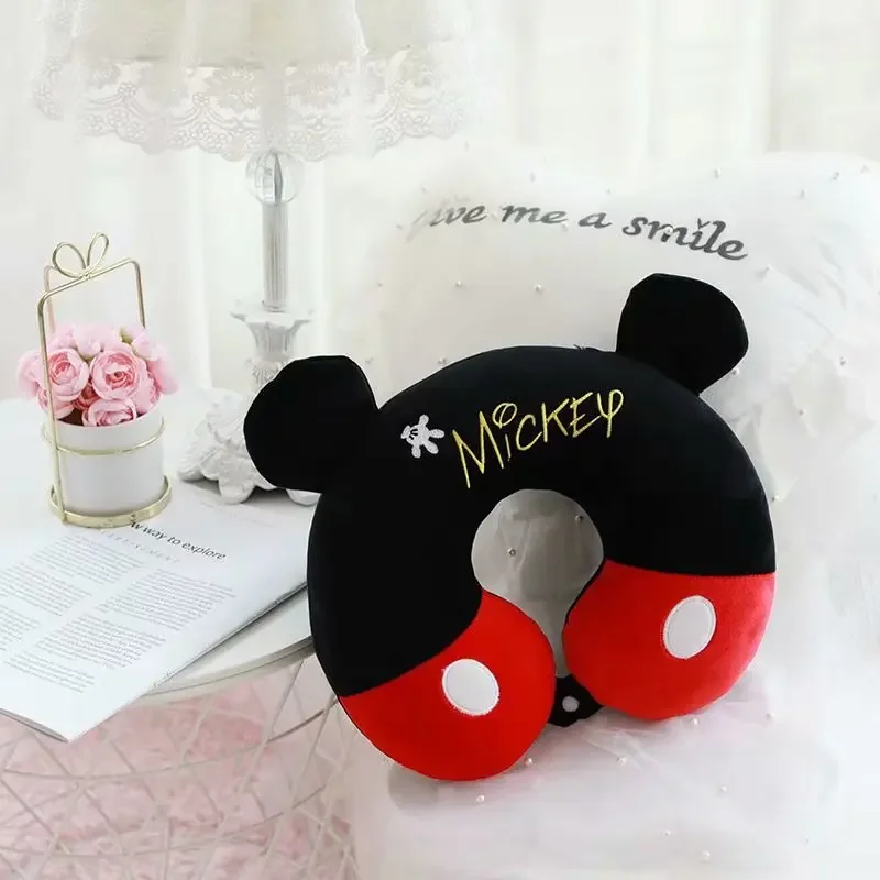 Disney Mickey Minnie Mouse Cartoon U-shaped Neck Pillow Office Lunch Break Portable Pillow Men and Women Boy Girl Birthday Gifts 3