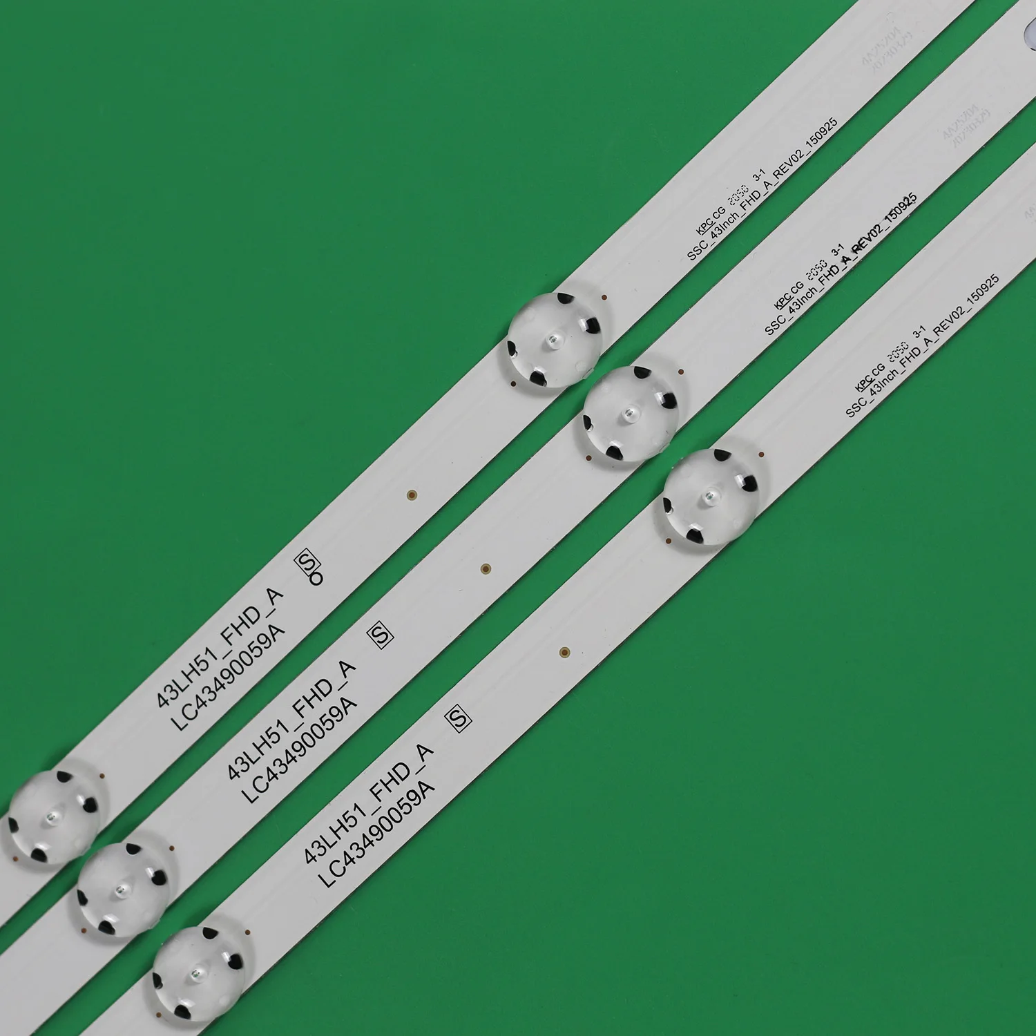Nova Pcs 7led 83cm Tira Conduzida para lg 43uj65_uhd_a b 43uj61_fhd 43uj6500 43uj6560 43uj6519 43uj6050 43lj510v 43lj541v 43um7100plb - Imagem 6