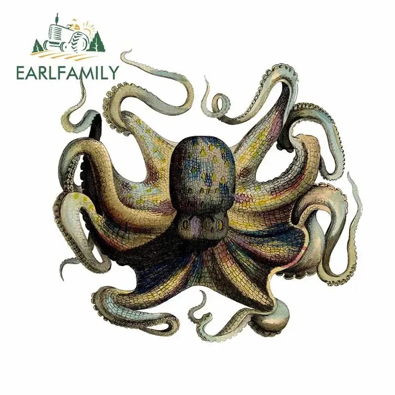 

EARLFAMILY 13 см x 10,6 см для осьминога окклюзия от царапин Наклейка виниловая Автомобильная оболочка граффити наклейка украшение