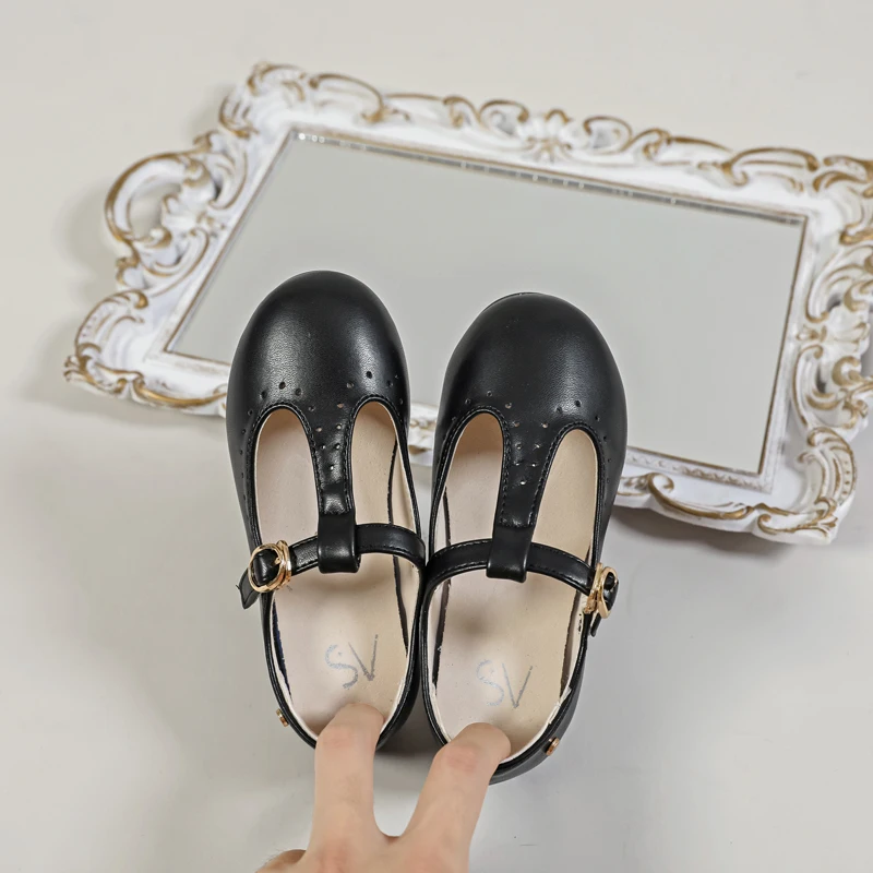 AS Kids Princess Shoes Children T Bar Shoes Baby Girls Fashion Brand Shos Toddler Ballet Flats Infant Dress Shoe Mary Jane New 3